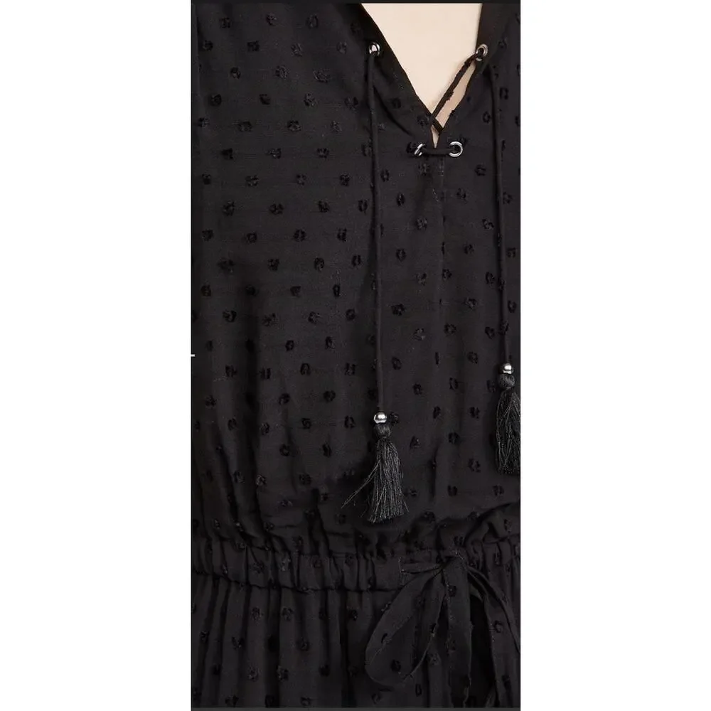 PAIGE Jannah Swiss Dot Mini Dress in‎ Black Size XS